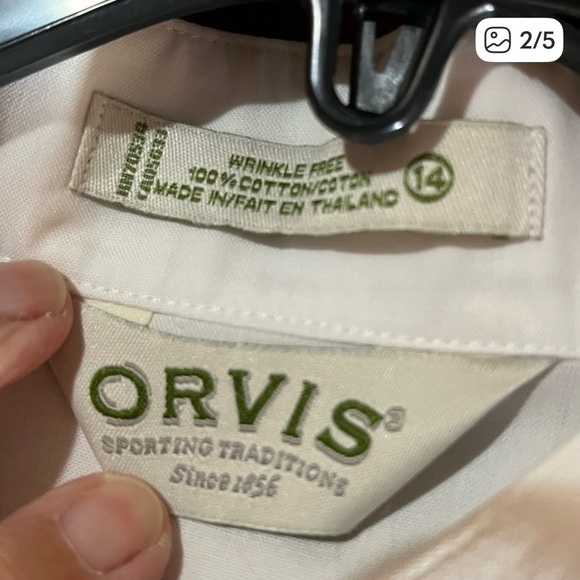 Orvis size 14 Classic White long sleeve blouse - Picture 2 of 4